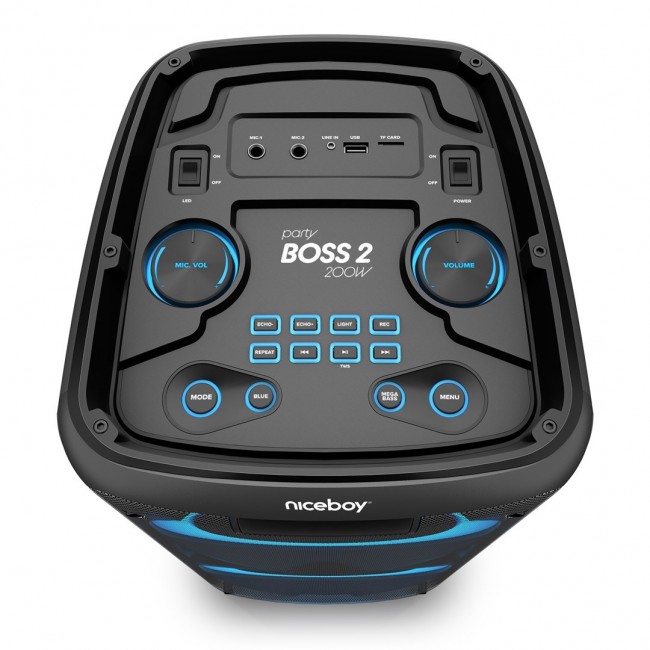 Niceboy PARTY Boss 2 (200W) Mono portable speaker Black