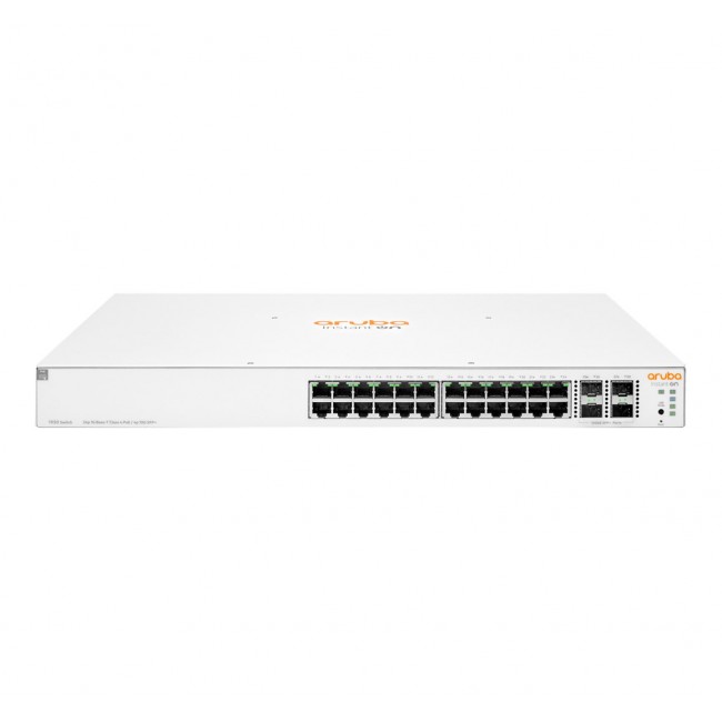 HPE Aruba Networking Instant On 1930 24G Class4 PoE 4SFP/SFP+ 370W Managed L2+ Gigabit Ethernet (10/100/1000) Power over Ethernet (PoE) 1U White HPE Aruba Networking Instant On 1930 24G Class4 PoE 4SFP/SFP+ 370W Managed L2+ Gigabit Ethernet (10/100/1000) Power over Ethernet (PoE) 1U White