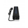 ICY BOX IB-HUB1700-U3 USB 3.2 Gen 1 (3.1 Gen 1) Type-A 5000 Mbit/s Black