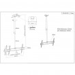 Manhattan TV & Monitor Mount, Ceiling, 1 screen, Screen Sizes: 37-75
