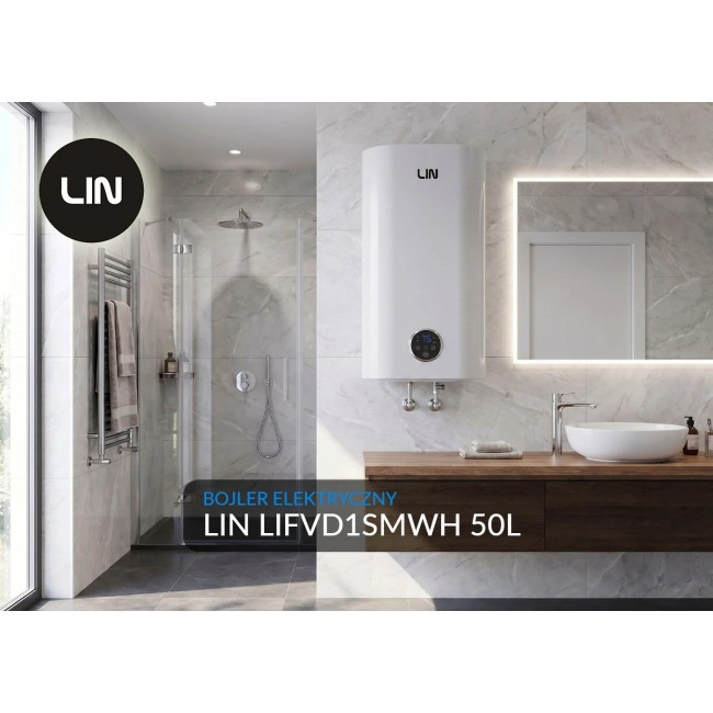 Electric water heater LIN LIFVD1SMWH 50L SMART white