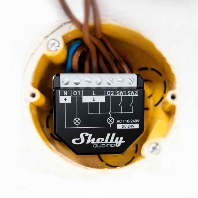 Shelly Qubino WAVE 2PM Smart switch Black