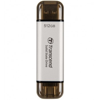 Transcend ESD310 512 GB USB Type-A to USB Type-C 3.2 Gen 2 (3.1 Gen 2) Silver