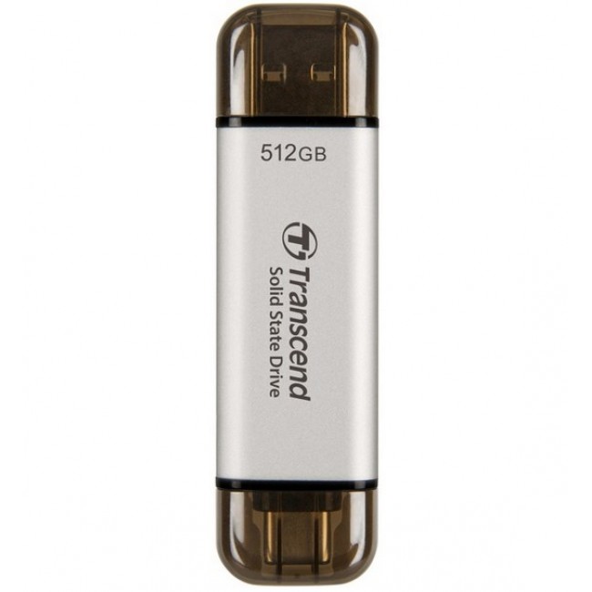 Transcend ESD310 512 GB USB Type-A to USB Type-C 3.2 Gen 2 (3.1 Gen 2) Silver