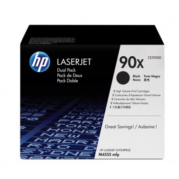 HP 90X 2-pack High Yield Black Original LaserJet Toner Cartridges