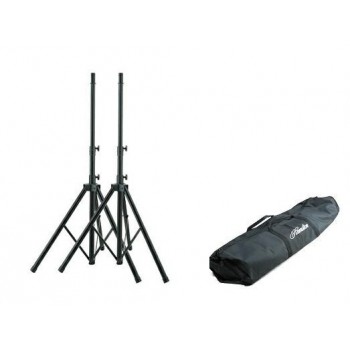 Set of 2 aluminum speaker stands with bag cover