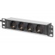 Digitus 10 Socket Strip with Aluminum Profile, 4-way safety sockets Digitus 10 Socket Strip with Aluminum Profile, 4-way safety sockets