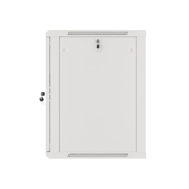 Lanberg wall-mounted installation rack cabinet 19'' 15U 600x600mm gray (glass door)