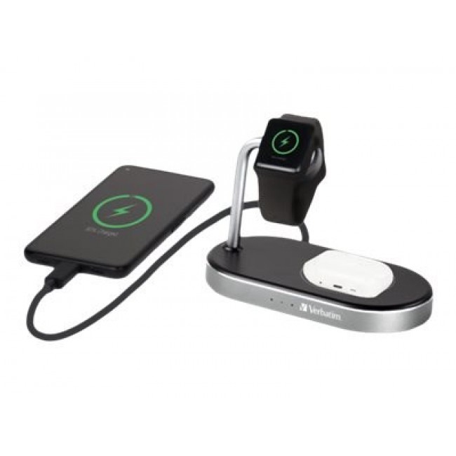 Verbatim WCS-02 Universal Black USB Wireless charging Fast charging Indoor Verbatim WCS-02 Universal Black USB Wireless charging Fast charging Indoor