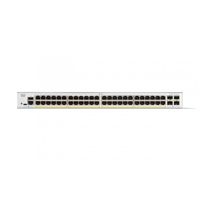 Cisco Catalyst 1300-48P-4G Managed Switch, 48 Port GE, PoE, 4x1GE SFP, Limited Lifetime Protection (C1300-48P-4G)