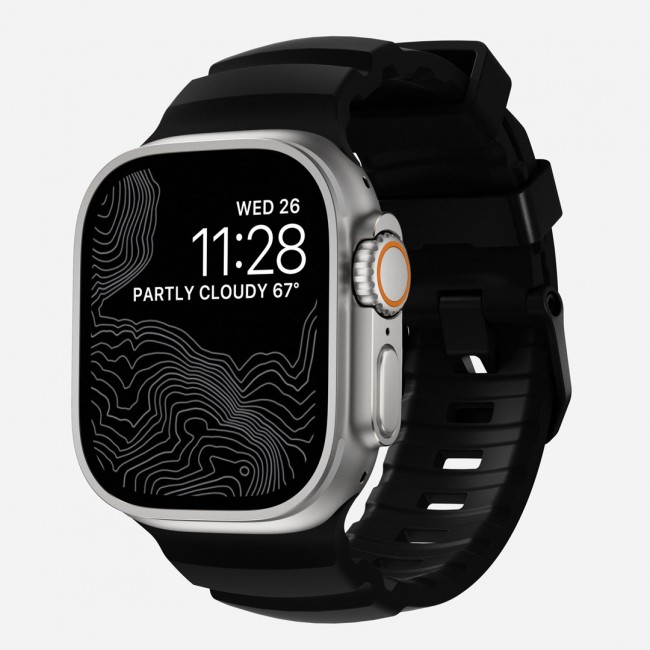 Nomad Rocky Point Band Black Leather, Titanium