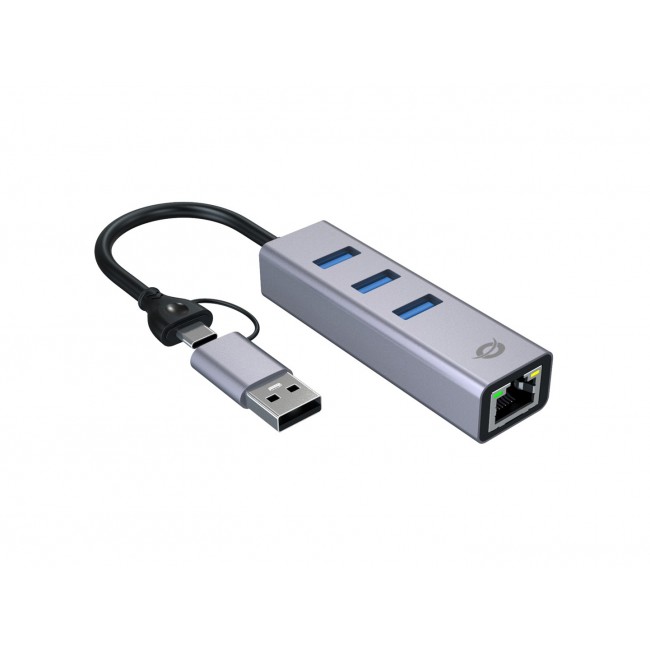 Conceptronic ABBY25G USB-C to Gigabit Network Adapter with 3-Port USB Hub Conceptronic ABBY25G USB-C to Gigabit Network Adapter with 3-Port USB Hub