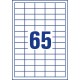 Avery 3666 self-adhesive label Rectangle Permanent White 6500 pc(s)
