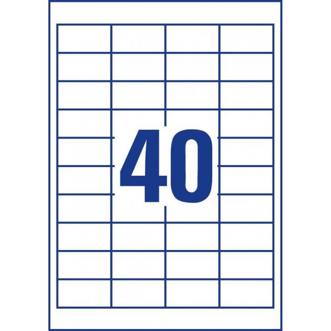 Avery 3657 self-adhesive label Rectangle Permanent White 4000 pc(s)