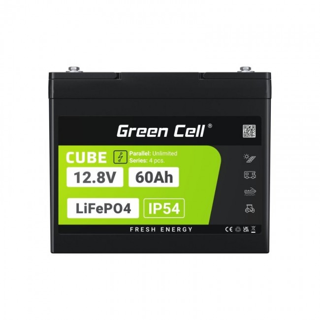 Green Cell LFPGC12V60AH UPS battery Lithium Iron Phosphate (LiFePO4) 12.8 V 60 Ah Green Cell LFPGC12V60AH UPS battery Lithium Iron Phosphate (LiFePO4) 12.8 V 60 Ah