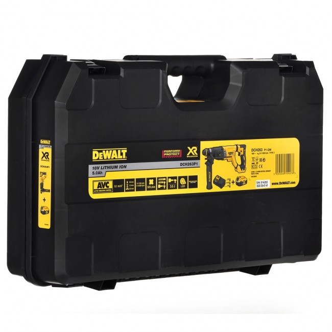 DeWALT DCH263P1-QW rotary hammer SDS Plus 1165 RPM DeWALT DCH263P1-QW rotary hammer SDS Plus 1165 RPM