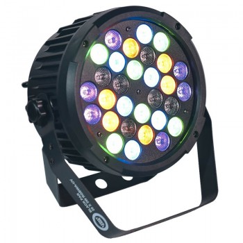 LIGHT4ME BLACK PAR 30x3W RGBA-UV LED stage spotlight