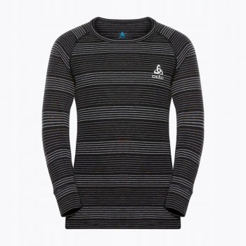 Odlo Set long ACTIVE WARM ECO SET children's underwear set, size 164 cm, black and grey