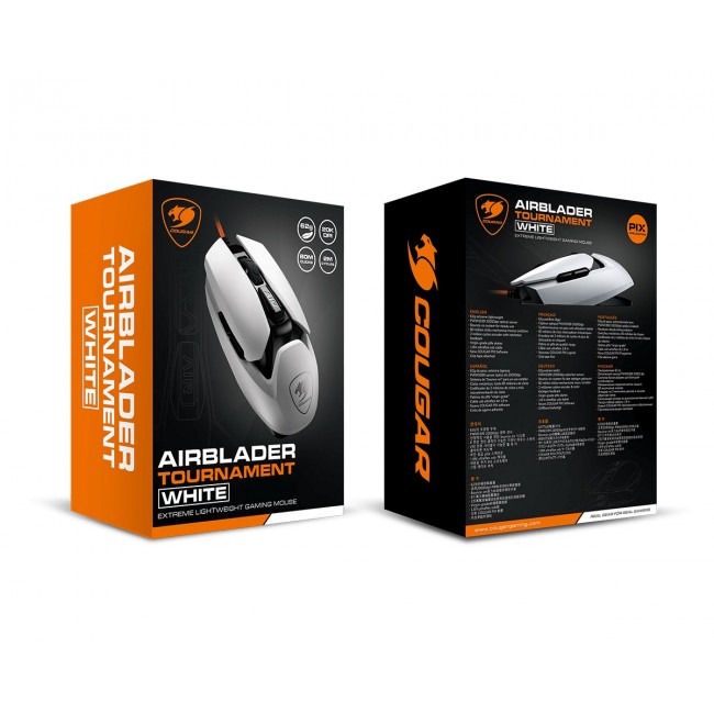 COUGAR Gaming Mouse AirBlader Tournament, Wired, White COUGAR Gaming Mouse AirBlader Tournament, Wired, White