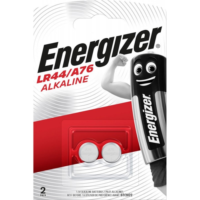 ENERGIZER BATTERIES ALKALINE SPECIALTY LR44/ A76 2 PIECES 1,5V ENERGIZER BATTERIES ALKALINE SPECIALTY LR44/ A76 2 PIECES 1,5V