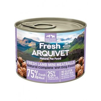 ARQUIVET Fresh Lamb Mini Meatballs - wet dog food - 200g