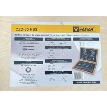 FANAR THREADING TOOL SET CZD-85...%%%%