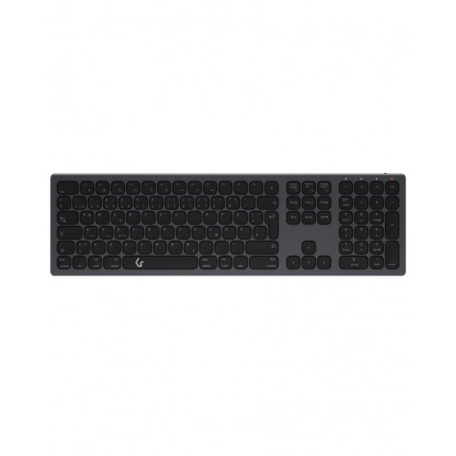 KeySonic KSK-8023BTRF (DE) keyboard Universal Bluetooth QWERTZ German Anthracite, Black