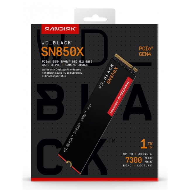 Western Digital Black WD_BLACK SN850X NVMe SSD POWERED BY SANDISK 1 TB