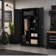 Iron Mate SATURN Metal Utility Cupboard 185x90x45 Black RAL9005