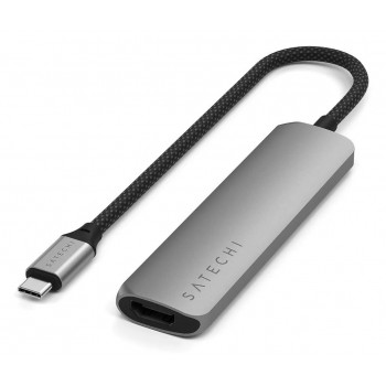Satechi ST-P4SM interface hub USB Type-C 10000 Mbit/s Grey