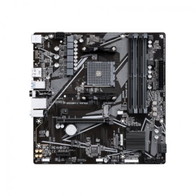 GIGABYTE B550M K WIFI6E Motherboard - AMD Ryzen 5000 CPUs, up to 4733MHz DDR4, 1xPCIe 4.0 + 1xPCIe 3.0 M.2, WIFI 6E, 1GbE LAN, USB 3.2 Gen 1 GIGABYTE B550M K WIFI6E Motherboard - AMD Ryzen 5000 CPUs, up to 4733MHz DDR4, 1xPCIe 4.0 + 1xPCIe 3.0 M.2, WIFI 6E, 1GbE LAN, USB 3.2 Gen 1