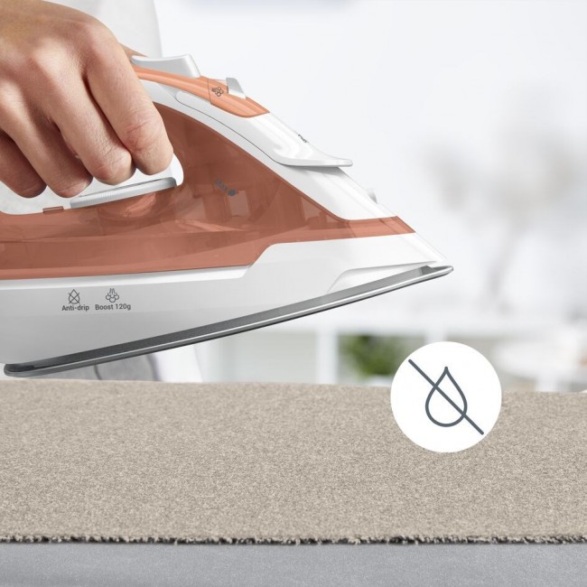 Tefal Virtuo 30 FV2C40E0 iron Dry & Steam iron Ceramic soleplate 2000 W Peach, White Tefal Virtuo 30 FV2C40E0 iron Dry & Steam iron Ceramic soleplate 2000 W Peach, White