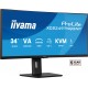 iiyama ProLite 34 UWQHD curved monitor with USB-C dock, LAN, KVM switch and 15cm height adjustable stand iiyama ProLite 34 UWQHD curved monitor with USB-C dock, LAN, KVM switch and 15cm height adjustable stand