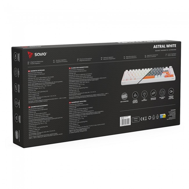 Savio ASTRAL WHITE JADE keyboard Gaming USB QWERTY US International