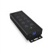 ICY BOX IB-HUB1703-QC3 USB 3.2 Gen 1 (3.1 Gen 1) Type-B 5000 Mbit/s Black