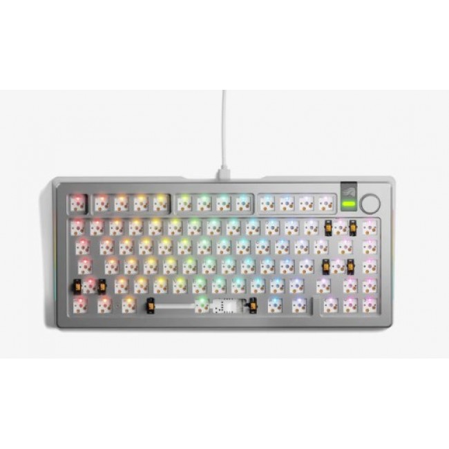 Glorious Gaming GMMK 3 PRO 75% Barebones Wired Silver - US Glorious Gaming GMMK 3 PRO 75% Barebones Wired Silver - US