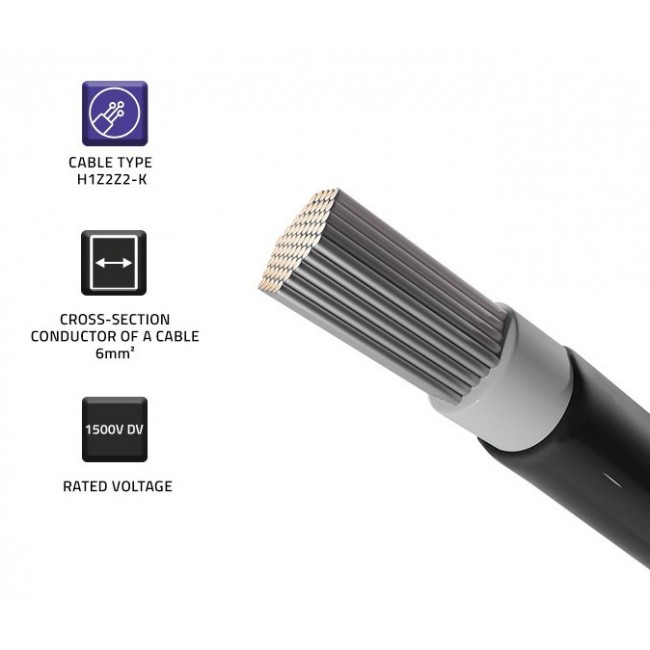 Potovoltaic solar cable 6mm2, 100m, b