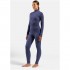 Bielizna termoaktywna z d ugim rękawem Odlo BL TOP turtle neck l/s ACTIVE WARM niebieska S