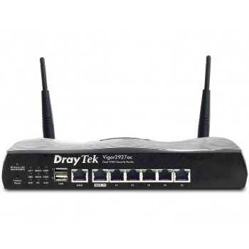 DrayTek Vigor2927ac wireless router Gigabit Ethernet Dual-band (2.4 GHz / 5 GHz) 4G Black
