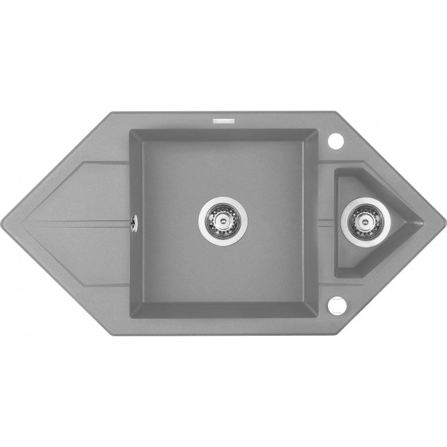 1.5-bowl granite sink with drainer - Space-Saver 1.5-bowl granite sink with drainer - Space-Saver