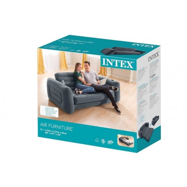 Double Foldable Flocked Sofa 66552NP