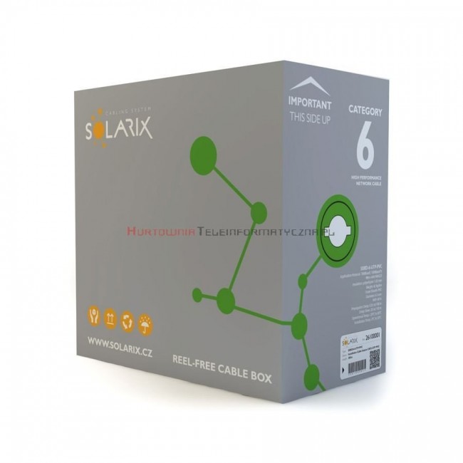 Solarix CAT6 UTP PVC Eca installation cable 305m Solarix CAT6 UTP PVC Eca installation cable 305m