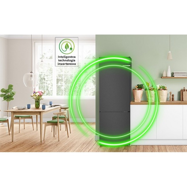 Bosch Serie 6 KGN49LBCF fridge-freezer Freestanding 440 L C Black