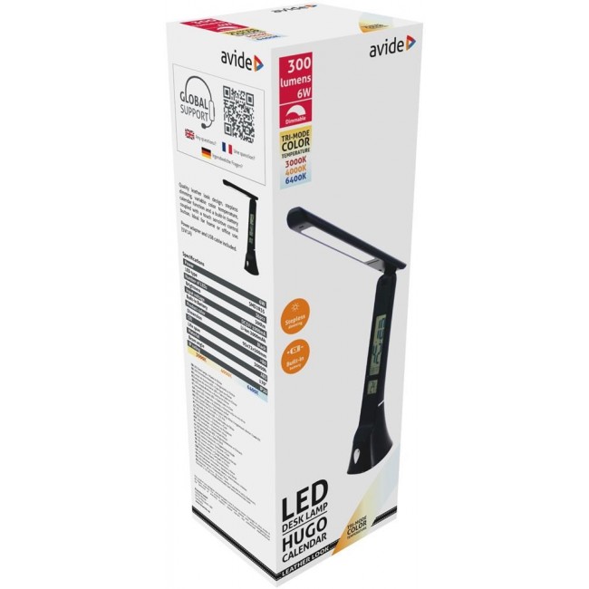 Avide ABLDLC-6W-B-HG table lamp LED Black, Brown