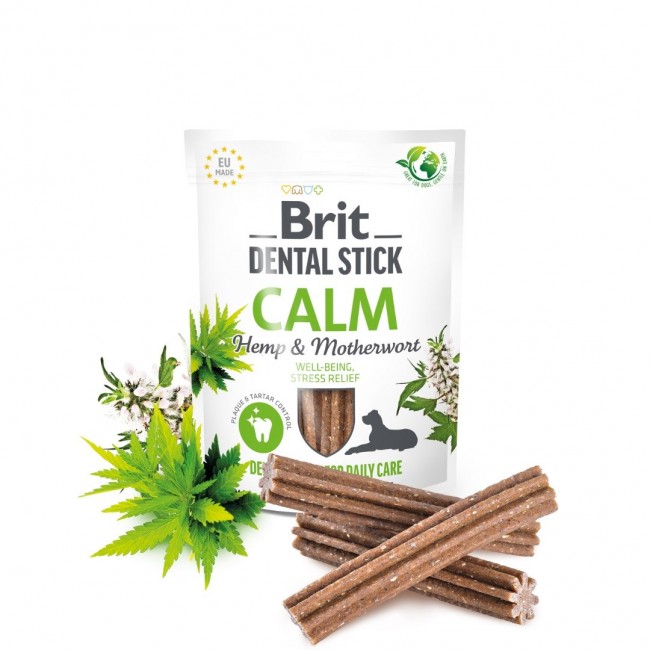 BRIT Dental Stick Calm Hemp & Materwort - dog treat - 251 g