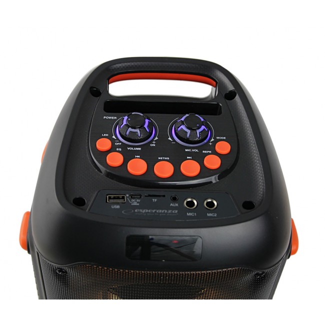Esperanza EP156 BT FM LED RGB KARAOKE Speaker Black 20W Esperanza EP156 BT FM LED RGB KARAOKE Speaker Black 20W