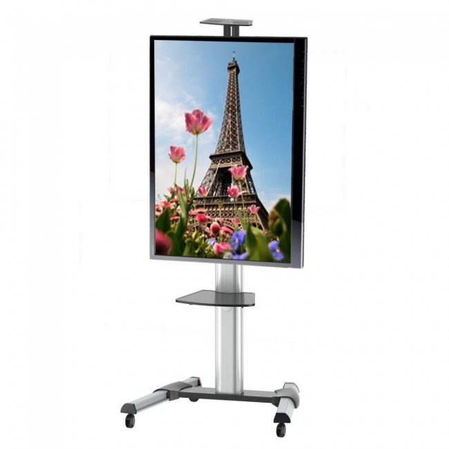 Techly Floor Support Trolley for LCD / LED / Plasma 37-70 with Shelf Techly Floor Support Trolley for LCD / LED / Plasma 37-70 with Shelf