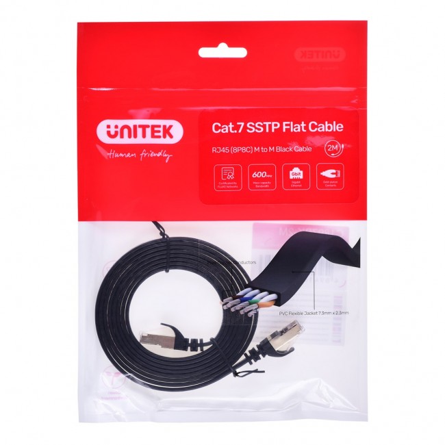 UNITEK CABLE RJ-45, 2m, C1897BK-2M UNITEK CABLE RJ-45, 2m, C1897BK-2M