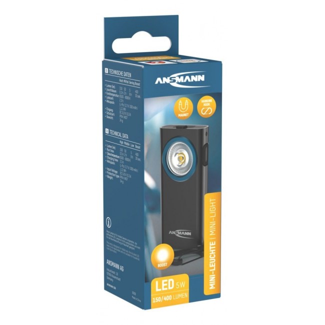 Ansmann ML400R Black Keychain flashlight LED Ansmann ML400R Black Keychain flashlight LED