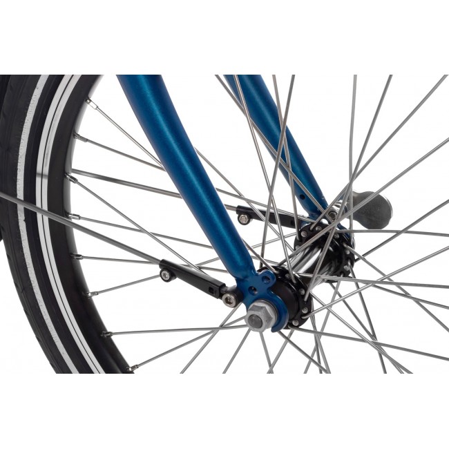 Snapp City-E folding electric bicycle, blue
